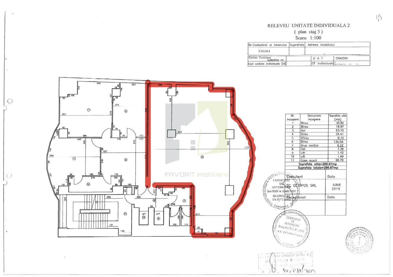 Spatiu de birouri  ultracentrale intre 131 mp si  290 mp