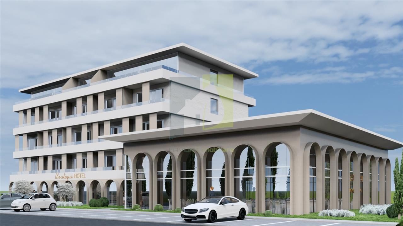Teren intravilan Aeroport cu proiect pentru Hotel si Sala de Evenimente